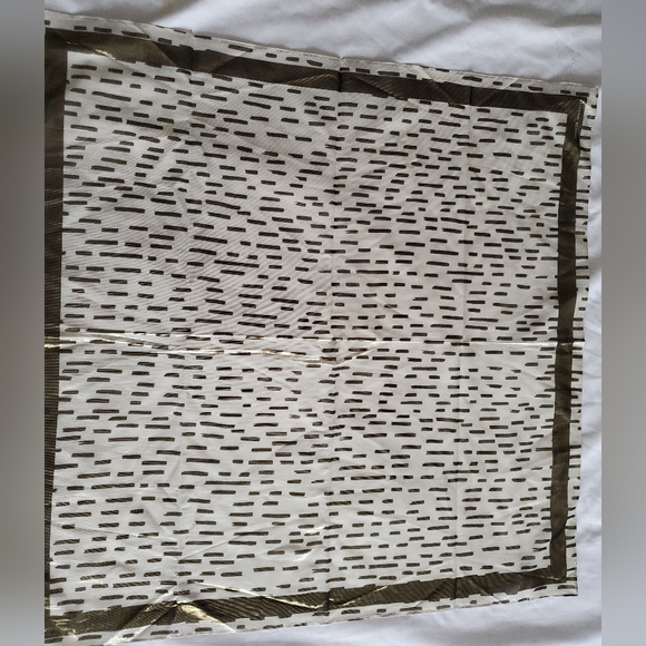 2 Rebecca Minkoff Silky Chiffon Metallic sheen scarves/ handkerchiefs/ bandanas - Picture 9 of 12